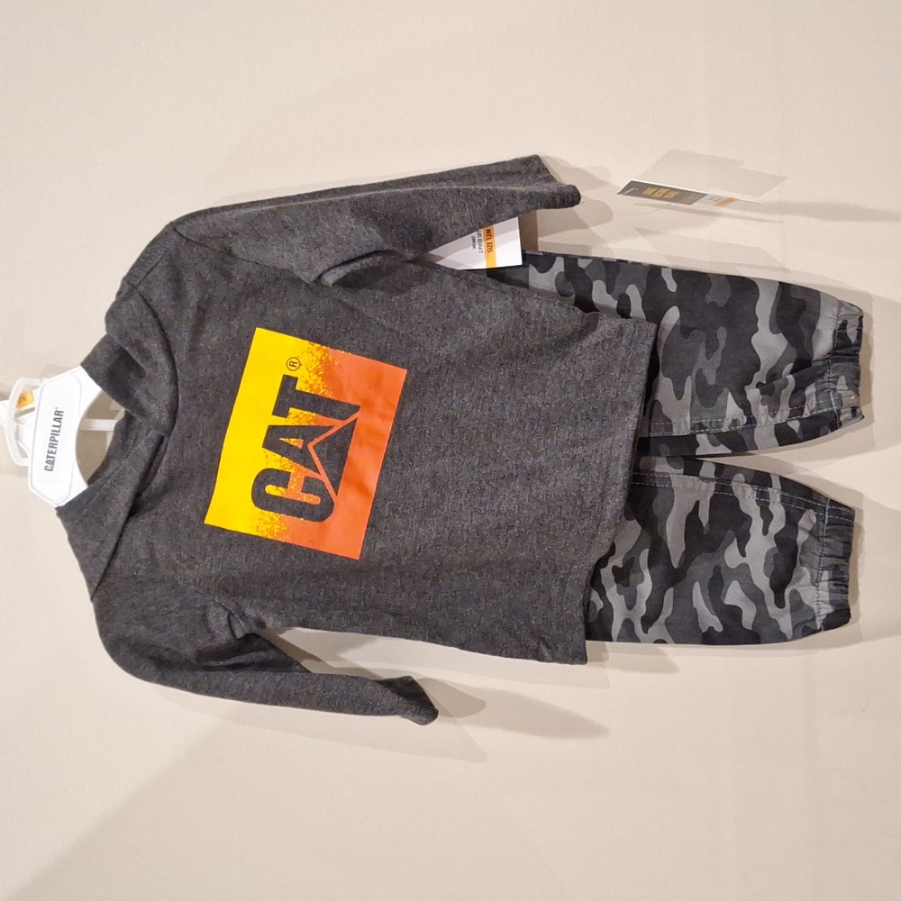 12m baby boy CAT 2 piece cameo set